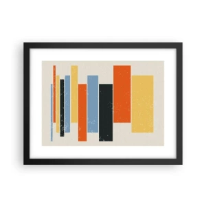Plakát v černém rámu - Záznam hudby - 40x30 cm