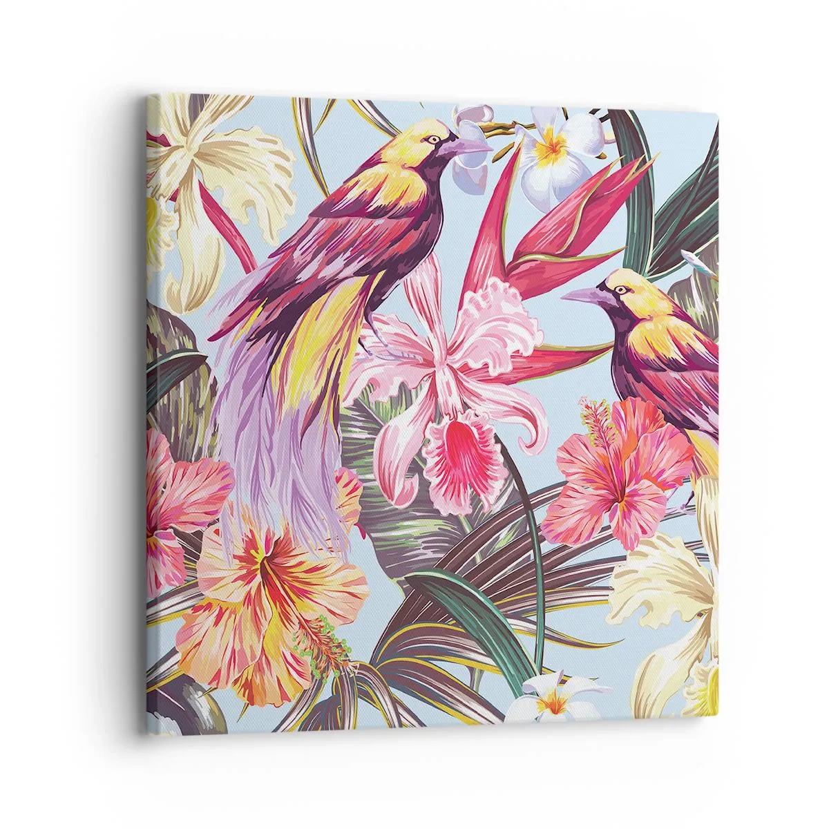 Obraz na plátně - Plátky a pírka - 30x30 cm