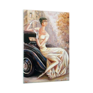 Obraz na skle - Elegance v retro stylu - 50x70 cm