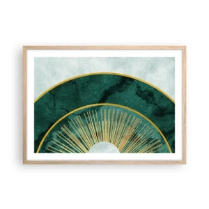 Plakát v rámu světlý dub - Jiná sluneční soustava - 70x50 cm