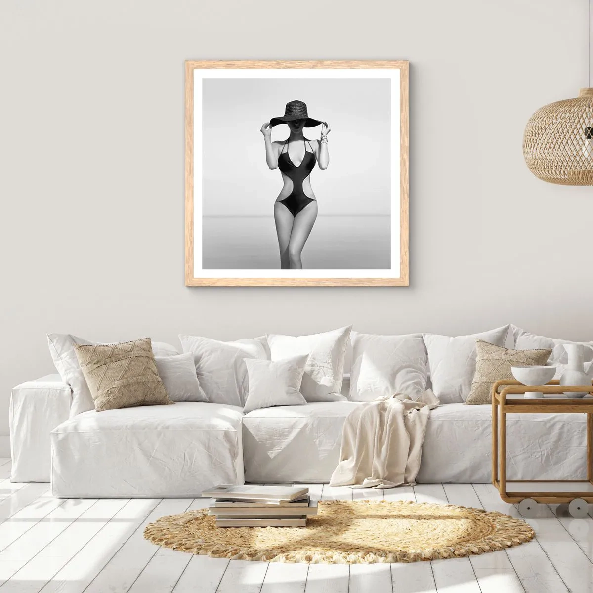 Plakát v rámu světlý dub - Jmenuji se: Elegance - 30x30 cm