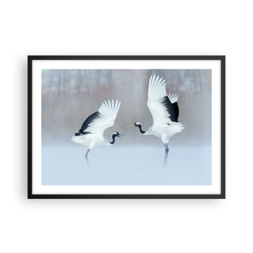 Plakát v černém rámu - Tanec v mlze - 70x50 cm