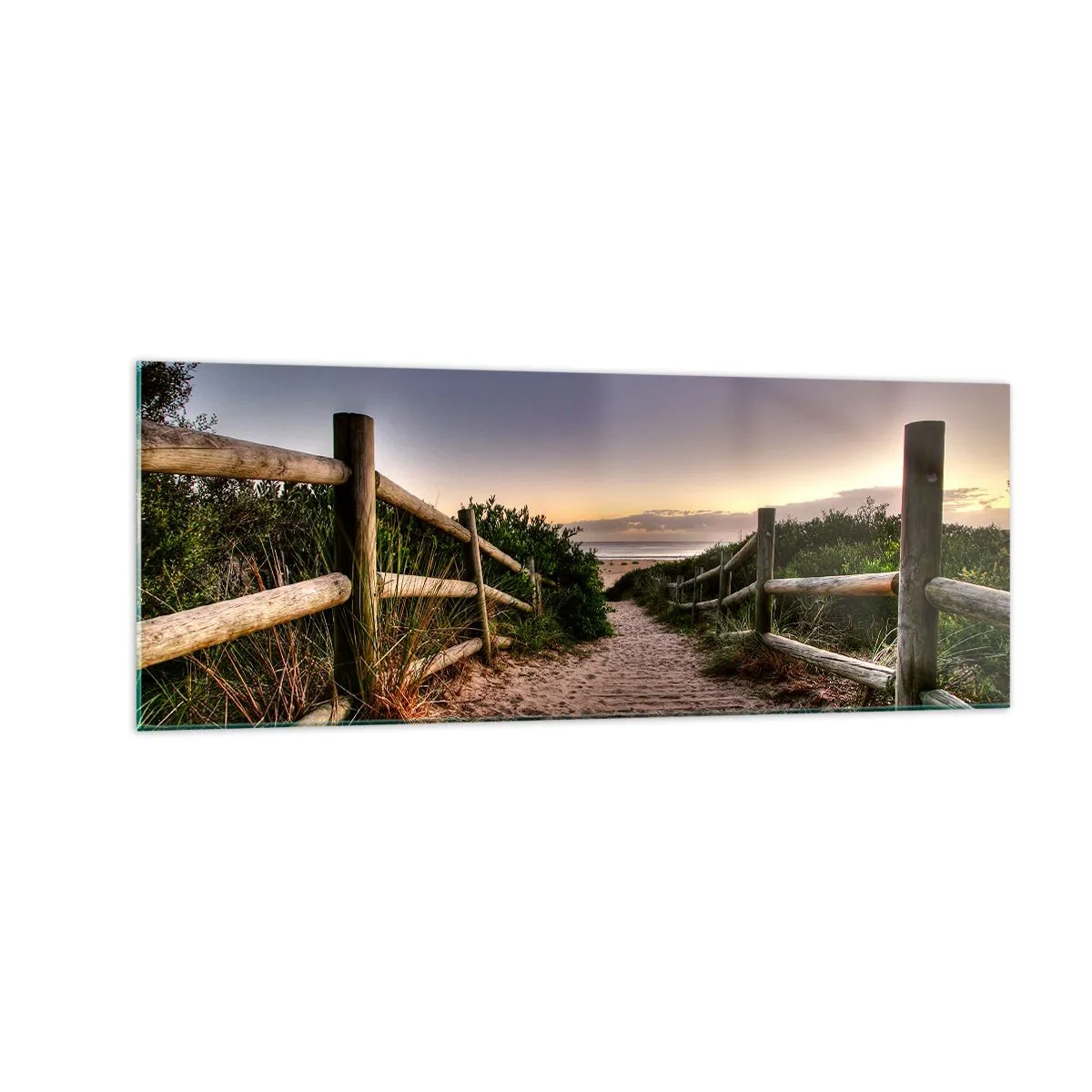 Obraz na skle - Už je vidět cíl - 140x50 cm