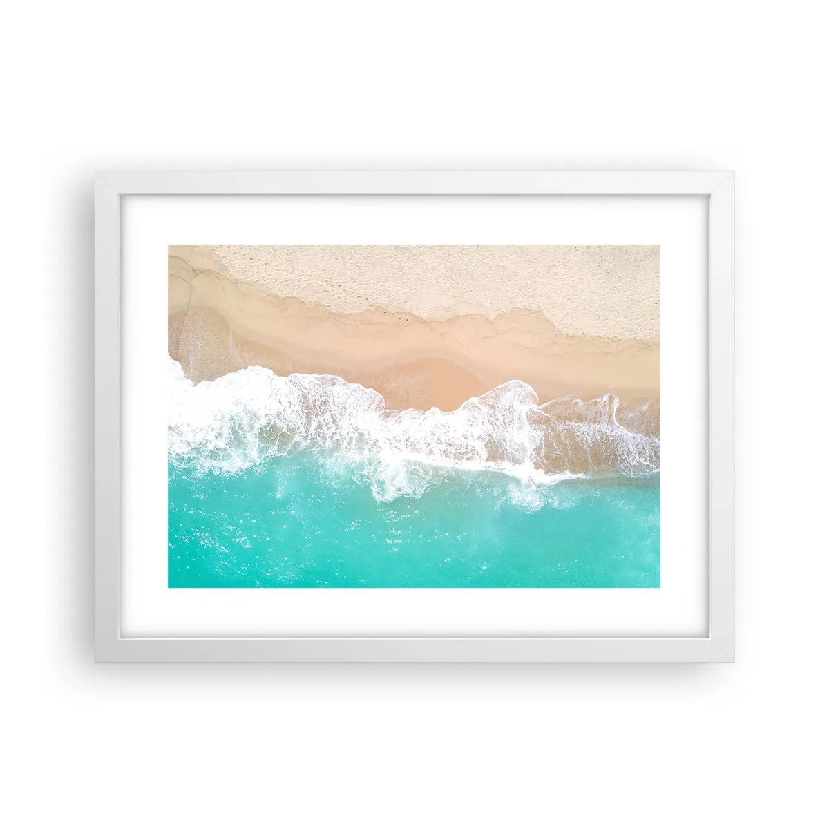 Plakát v bílém rámu - Mazlivý dotek - 40x30 cm