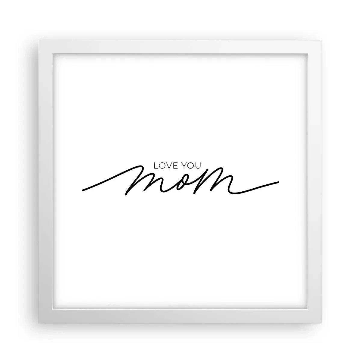 Plakát v bílém rámu - Velké emoce - 30x30 cm