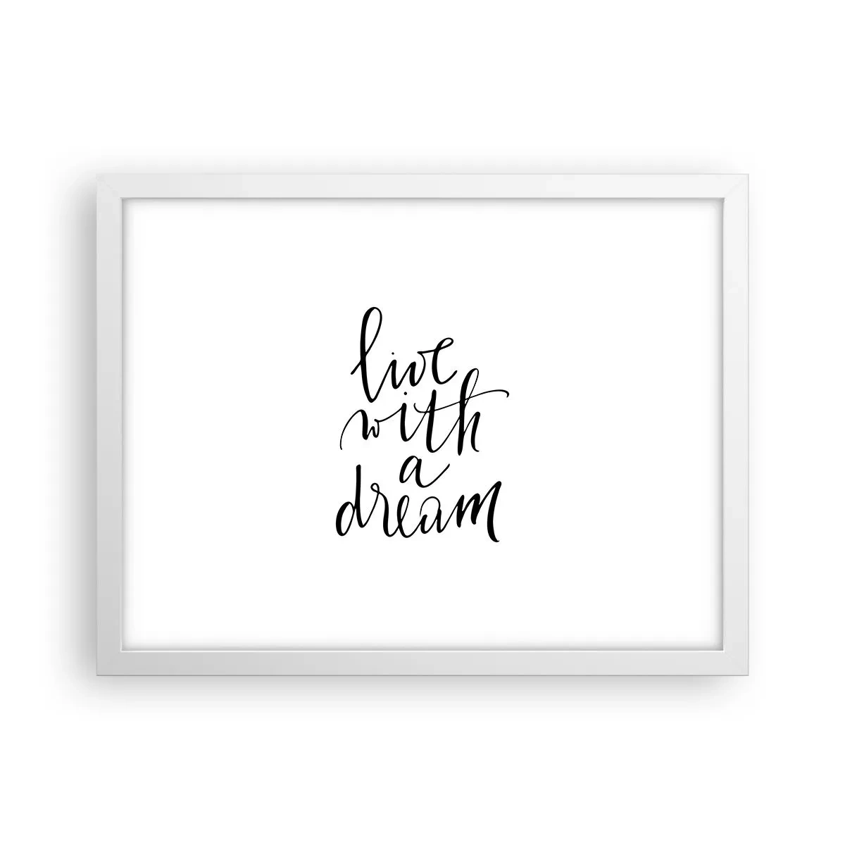 Plakát v bílém rámu - Of course - 40x30 cm