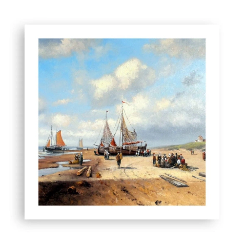 Plakát - Po úspěšném rybolovu - 50x50 cm