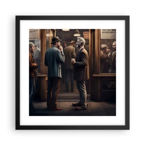 Plakát v černém rámu - Dobrá chvíle dne - 40x40 cm