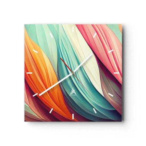 Nástěnné hodiny - Duhový uzel - 40x40 cm