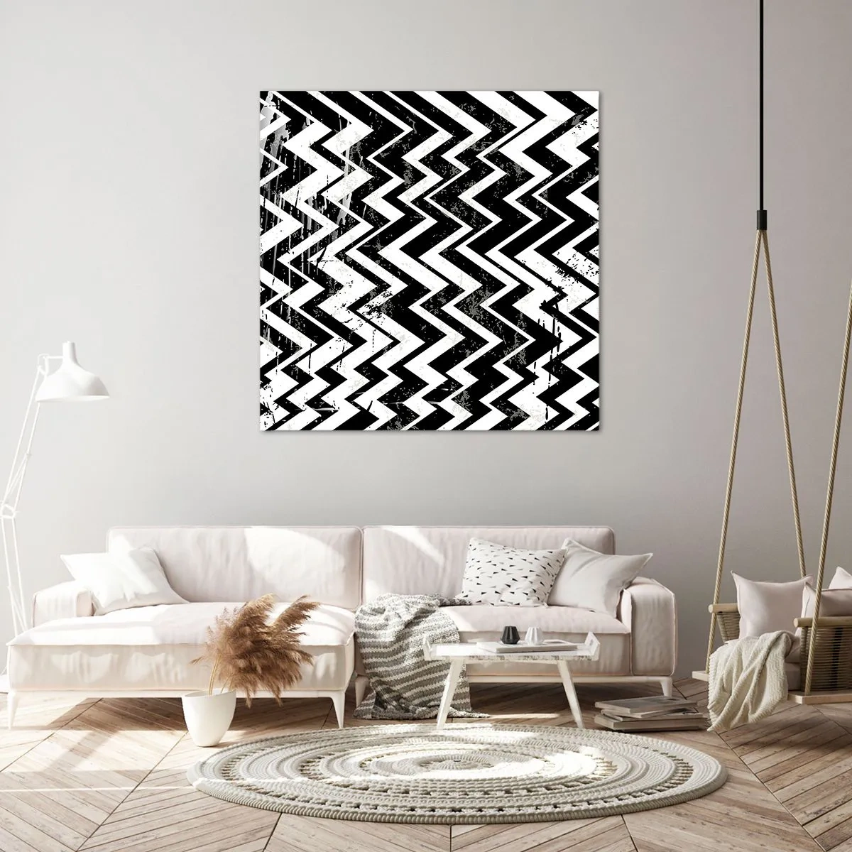 Obraz na plátně - Cik-bílé, cik-černé - 70x70 cm