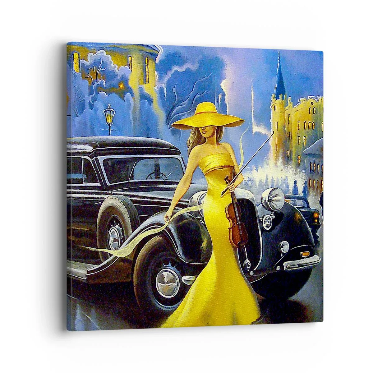 Obraz na plátně - Nokturno pro housle a lásku - 40x40 cm