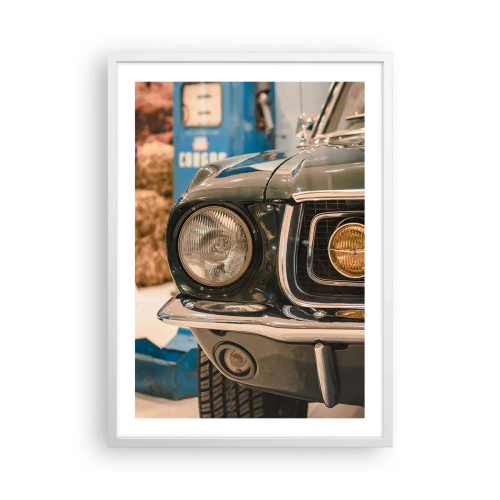 Plakát v bílém rámu - Setkání s legendou - 50x70 cm