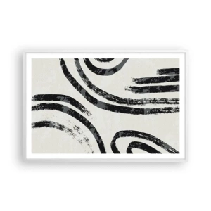 Plakát v bílém rámu - Napůl zastavený - 91x61 cm