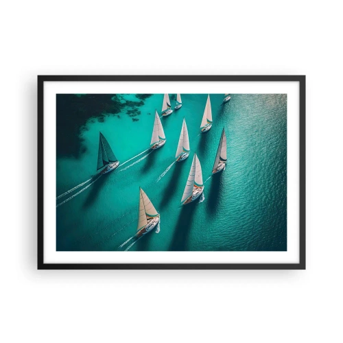 Plakát v černém rámu - Zápasení s větrem - 70x50 cm