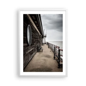 Plakát v bílém rámu - Čas, který se zastavil - 50x70 cm