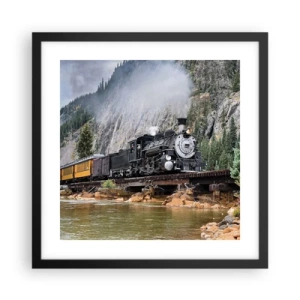 Plakát v černém rámu - Kampak? Kam? - 40x40 cm