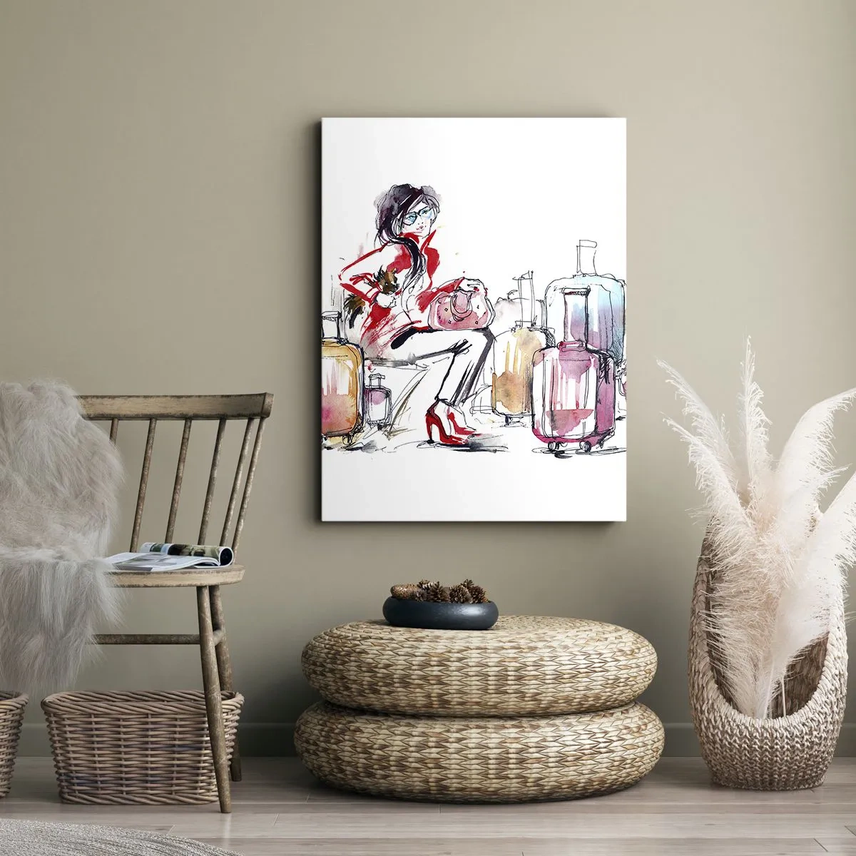 Obraz na plátně - Posaďme se před cestou - 55x100 cm