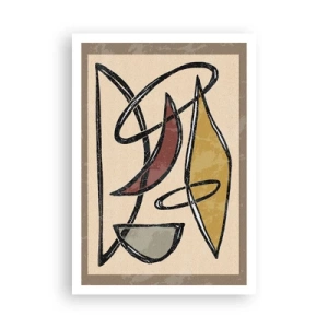 Plakát - Kompozice – oblouky a ovály - 70x100 cm