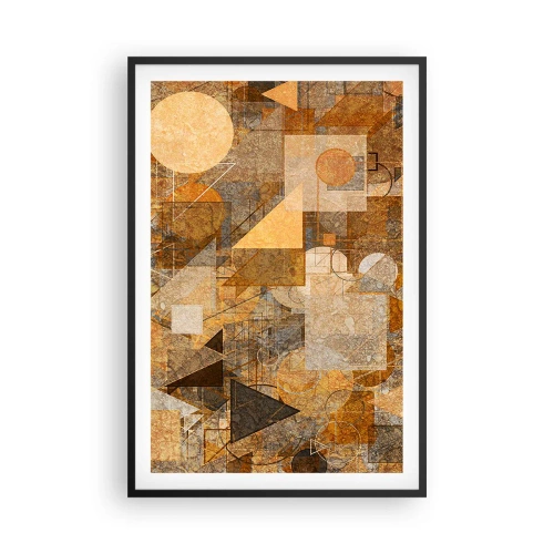 Plakát v černém rámu - Kubistická bronzová studie - 61x91 cm