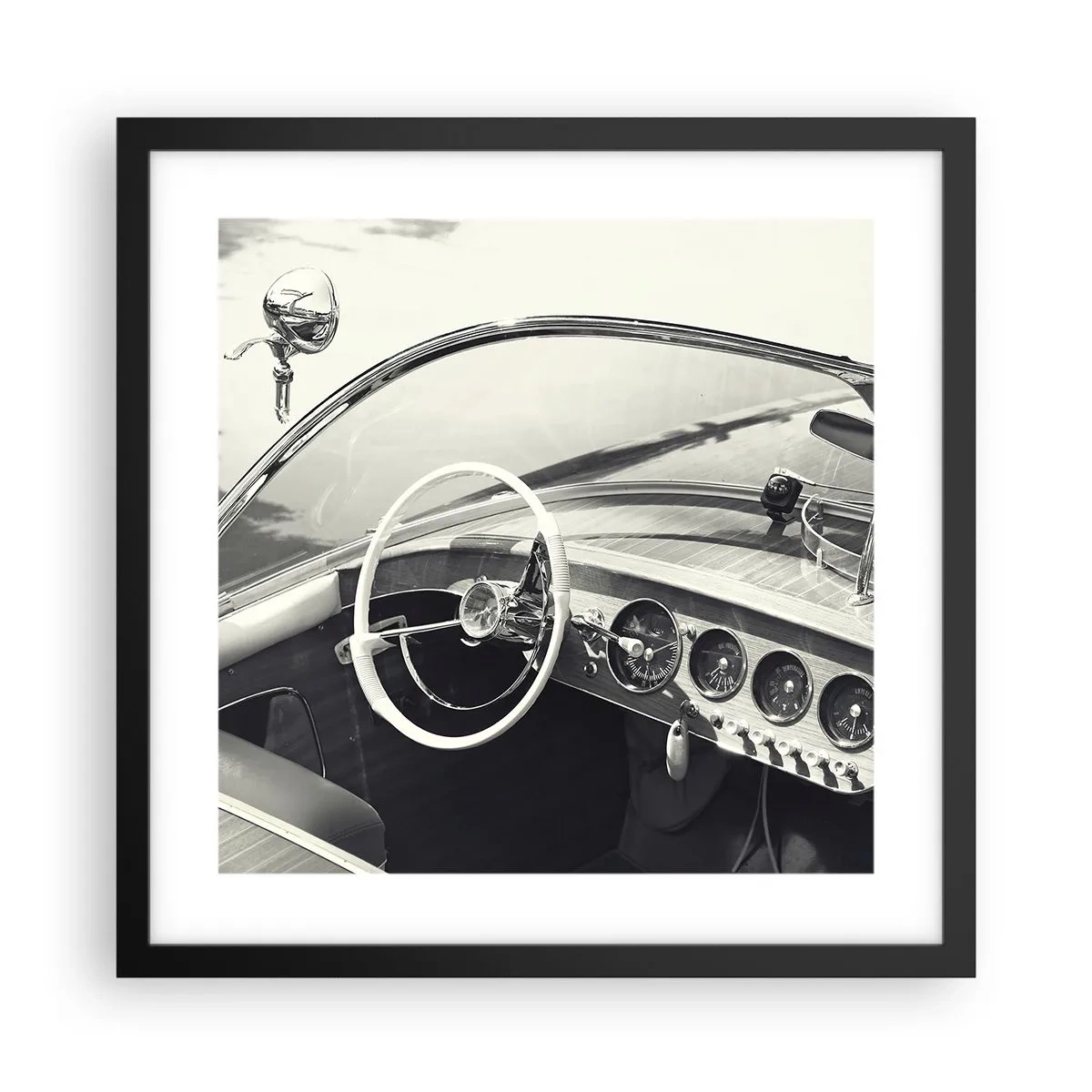 Plakát v černém rámu - Počasí pro bohaté - 40x40 cm