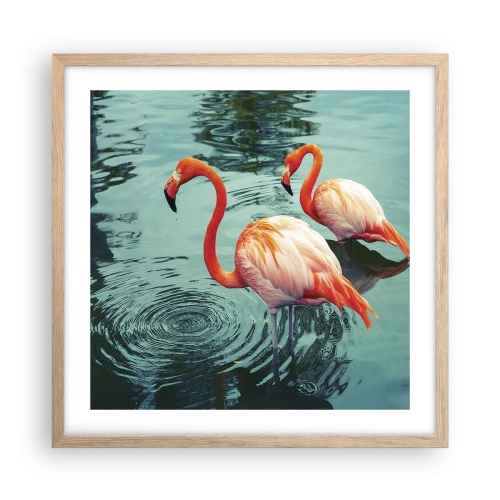 Plakát v rámu světlý dub - Nyní jsme v módě - 50x50 cm