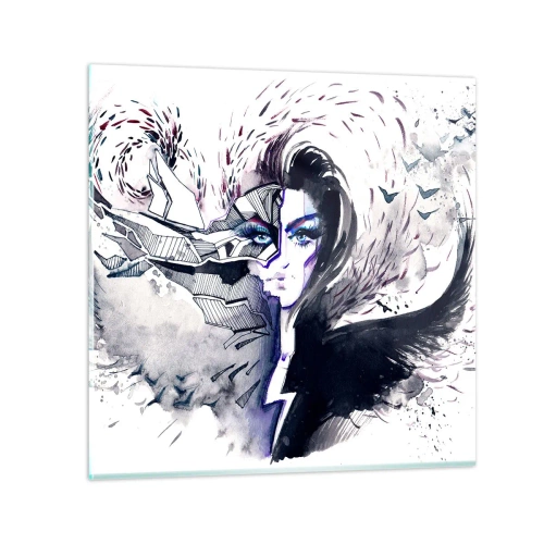 Obraz na skle - Démonická a krásná - 30x30 cm