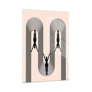 Obraz na skle - Vzhůru nohama - 50x70 cm