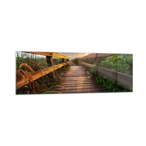 Obraz na skle - A přímo ke břehu - 160x50 cm