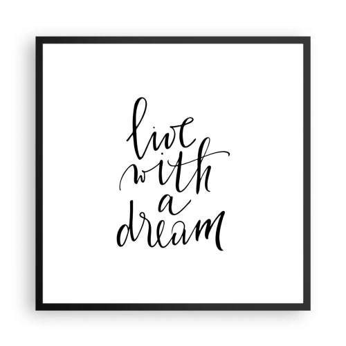 Plakát v černém rámu - Of course - 60x60 cm