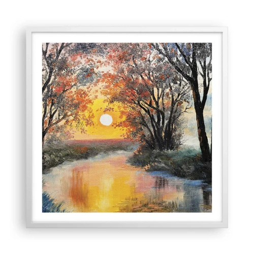 Plakát v bílém rámu - Podzimní nádech - 60x60 cm