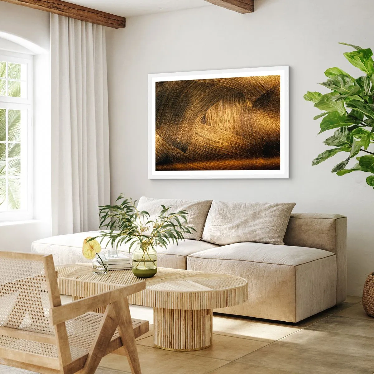 Plakát v bílém rámu - Ve zlatém labyrintu - 50x40 cm