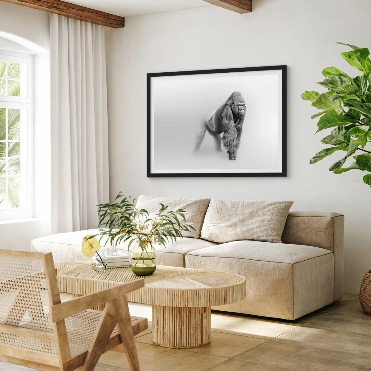 Plakát v černém rámu - Jistý si svojí silou - 70x50 cm