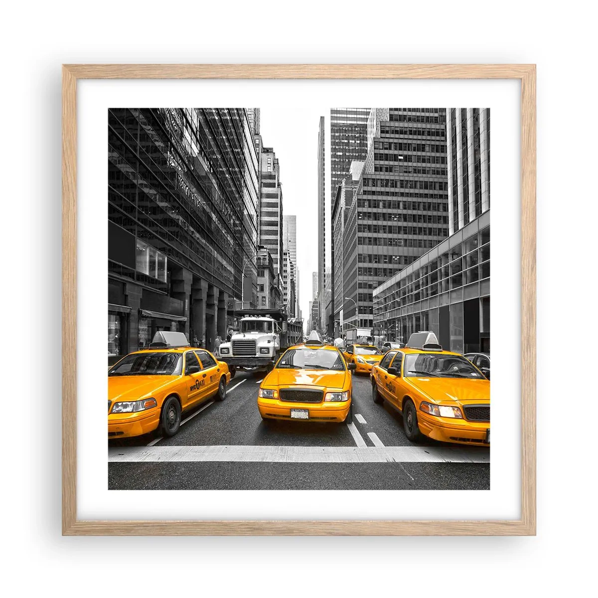 Plakát v rámu světlý dub - To my barvíme město - 50x50 cm