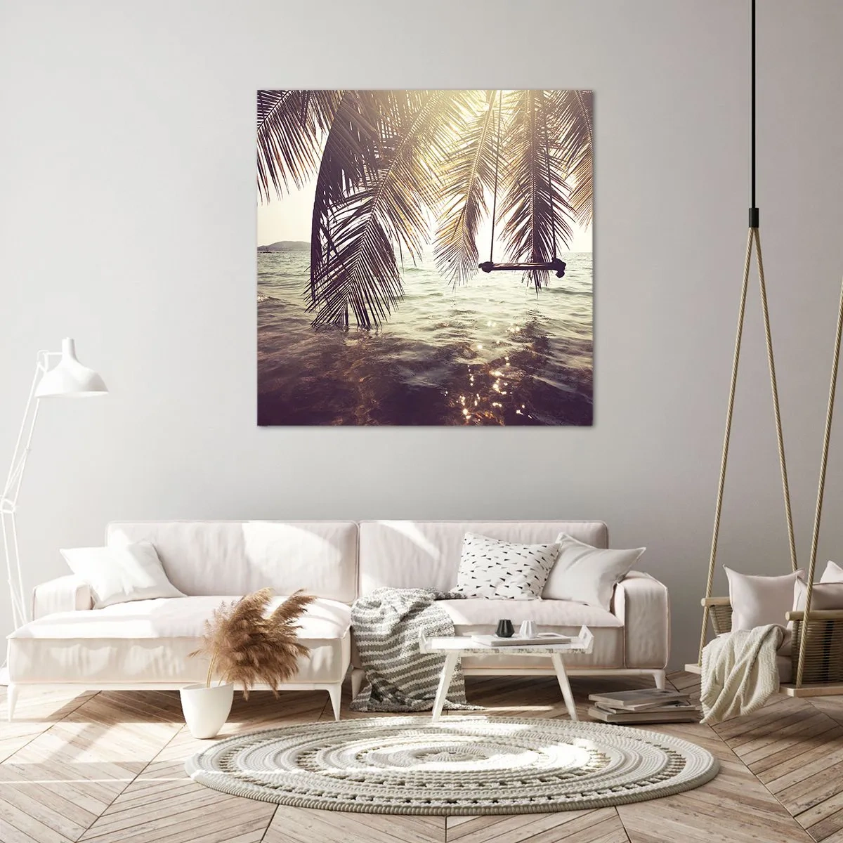 Obraz na plátně - Houpat se libovolně v oblacích - 40x40 cm