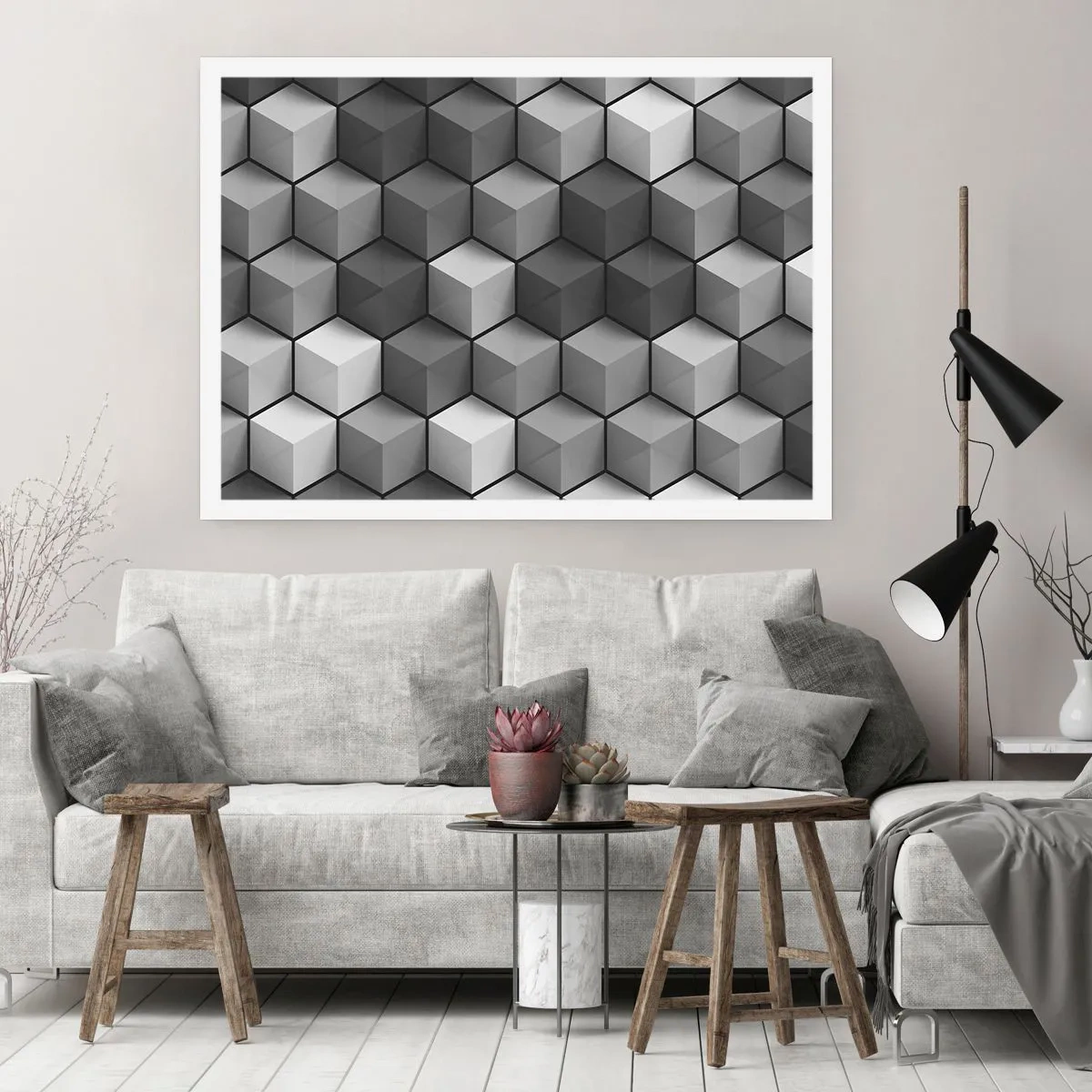 Plakát - Kubistické puzzle - 91x61 cm
