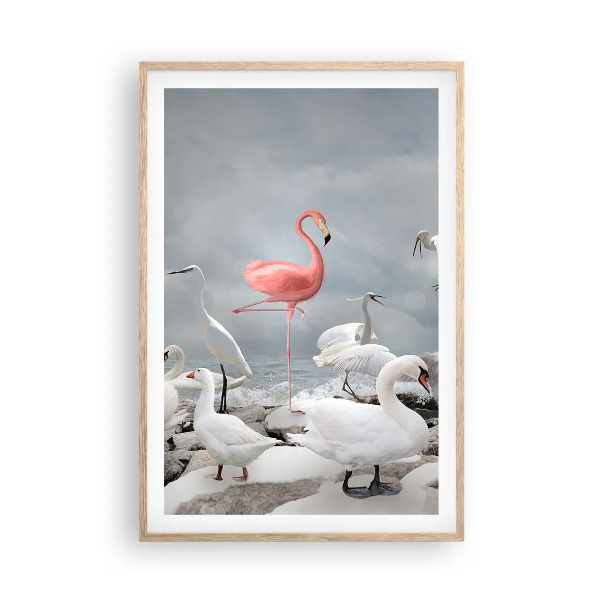 Plakát v rámu světlý dub - Kde jsem se tu vzal? - 61x91 cm