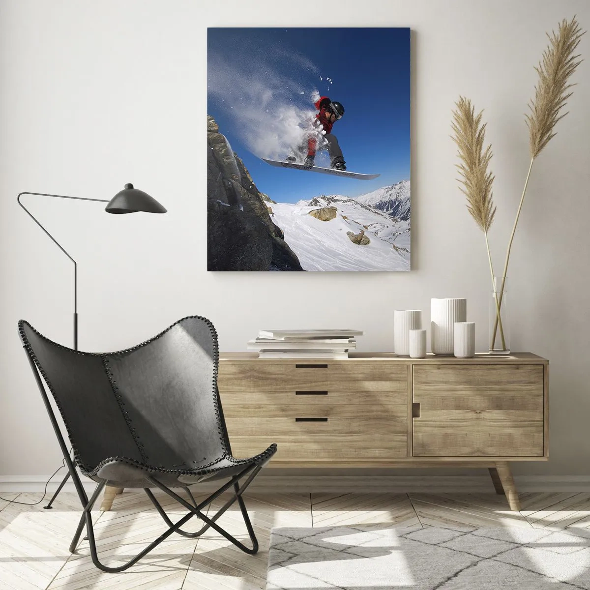 Obraz na skle - A stal ses součástí prostoru - 50x70 cm