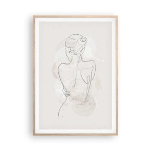 Plakát v rámu světlý dub - Jako citlivý nástroj - 70x100 cm