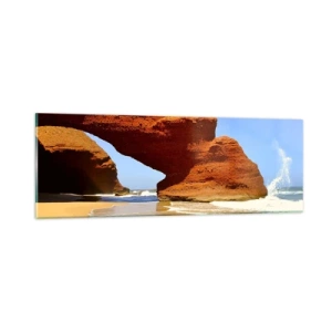 Obraz na skle - Voda a vítr po tisíce let - 90x30 cm