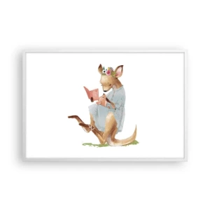 Plakát v bílém rámu - Přečti mi, mami - 91x61 cm