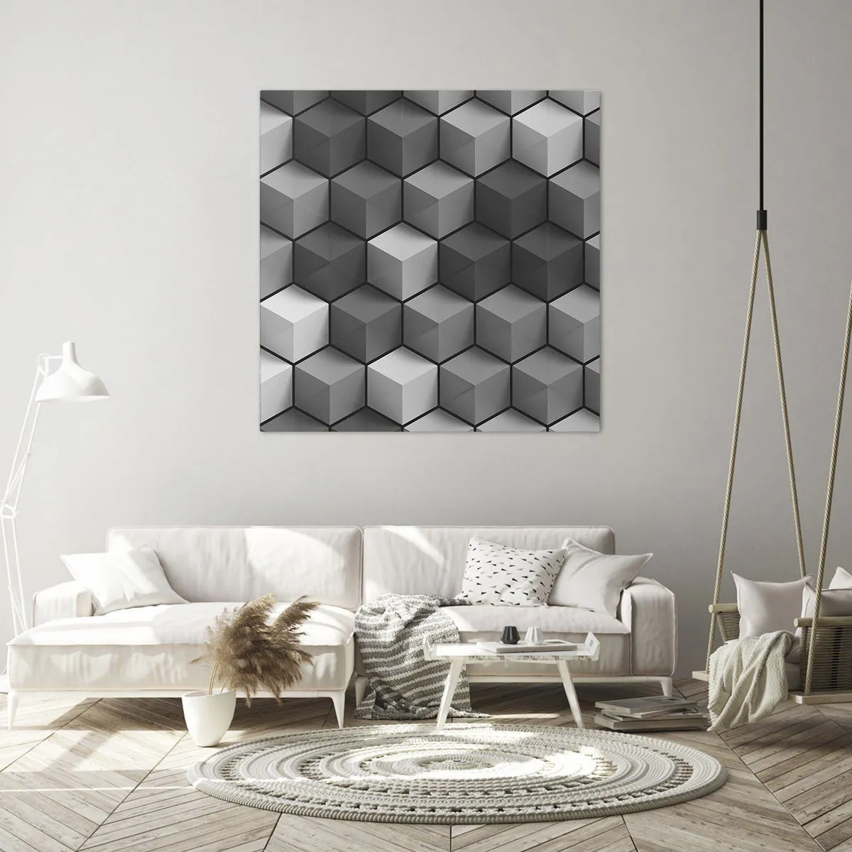 Obraz na plátně - Kubistické puzzle - 30x30 cm