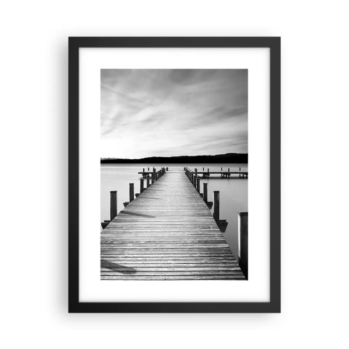 Plakát v černém rámu - U napajedla – klidu - 30x40 cm