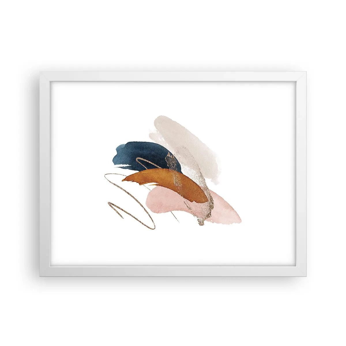 Plakát v bílém rámu - Okřídlená kompozice - 40x30 cm