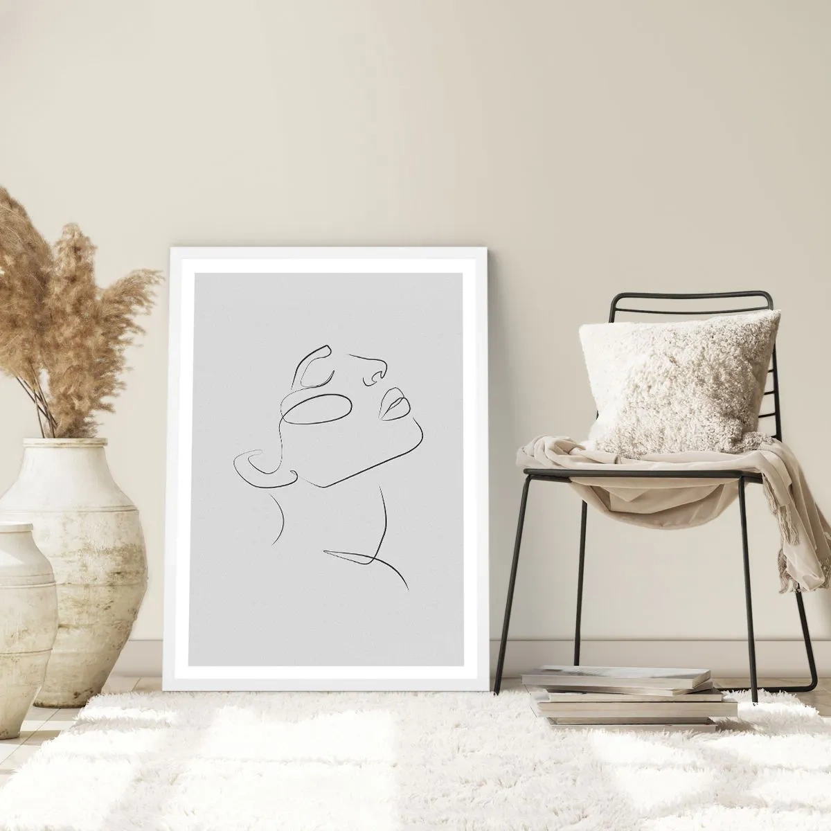 Plakát v bílém rámu - Meandry snu - 50x70 cm