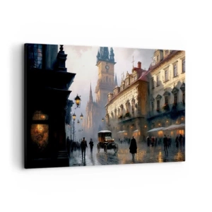 Obraz na plátně - Kouzlo pražského večera - 100x70 cm