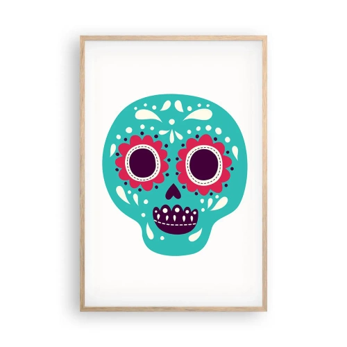 Plakát v rámu světlý dub - Život – zábava až do smrti - 61x91 cm