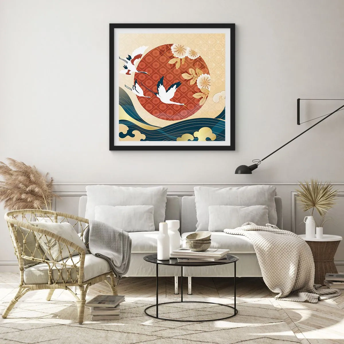 Plakát v černém rámu - Japonská pohádka - 40x40 cm