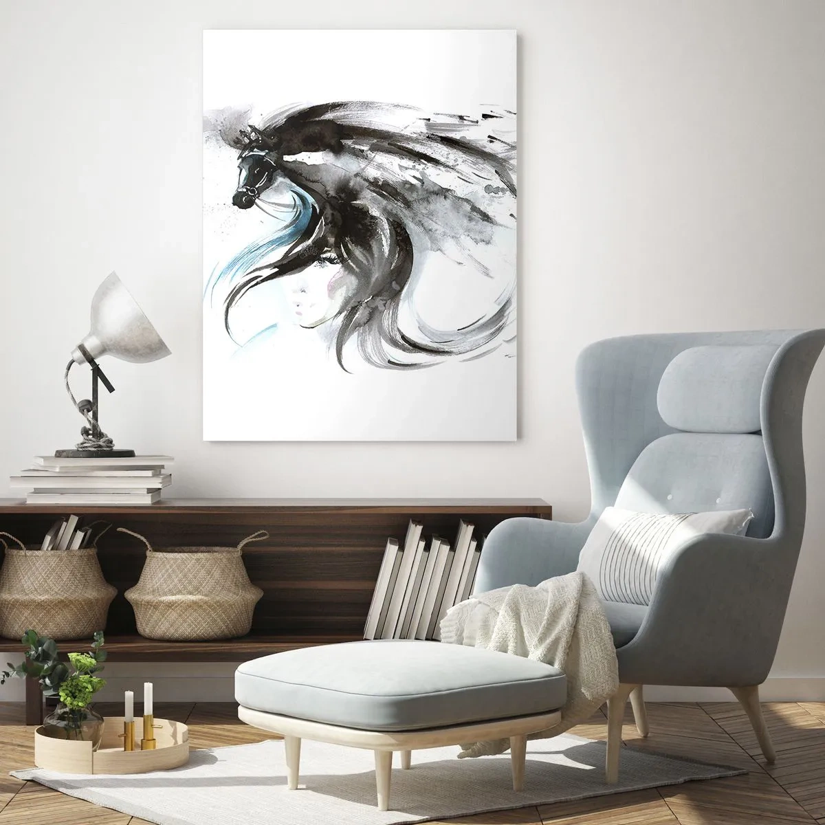 Obraz na skle - Cval Černého knížete - 70x100 cm