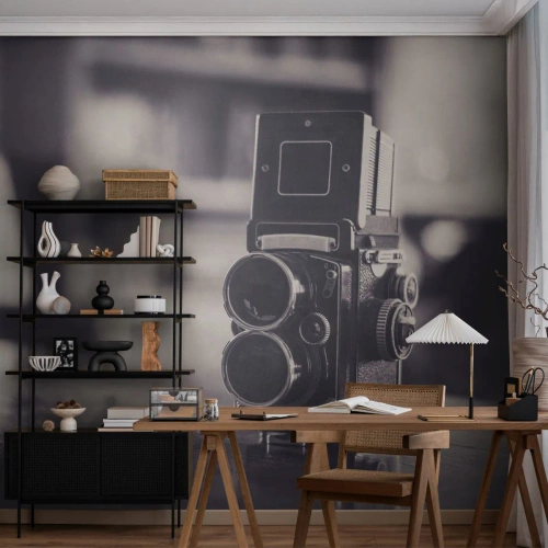 Fototapeta Premium Sand - Kouzlo staré fotografie - Retro, Fotoaparát, Vinobraní - 100x70 cm