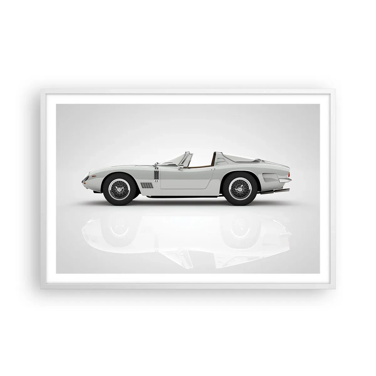 Plakát v bílém rámu - Příslib zábavy - 91x61 cm